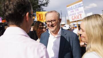  Prime Minister Anthony Albanese at the No More: National Rally Against Violence in Commonwealth Park on Sunday. Picture by Keegan Carroll